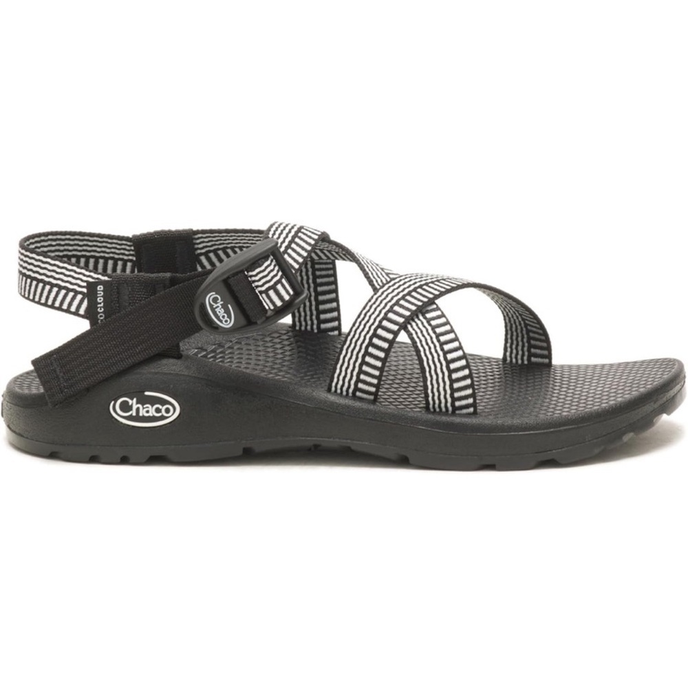 Chaco Black and White Strappy Sandals
